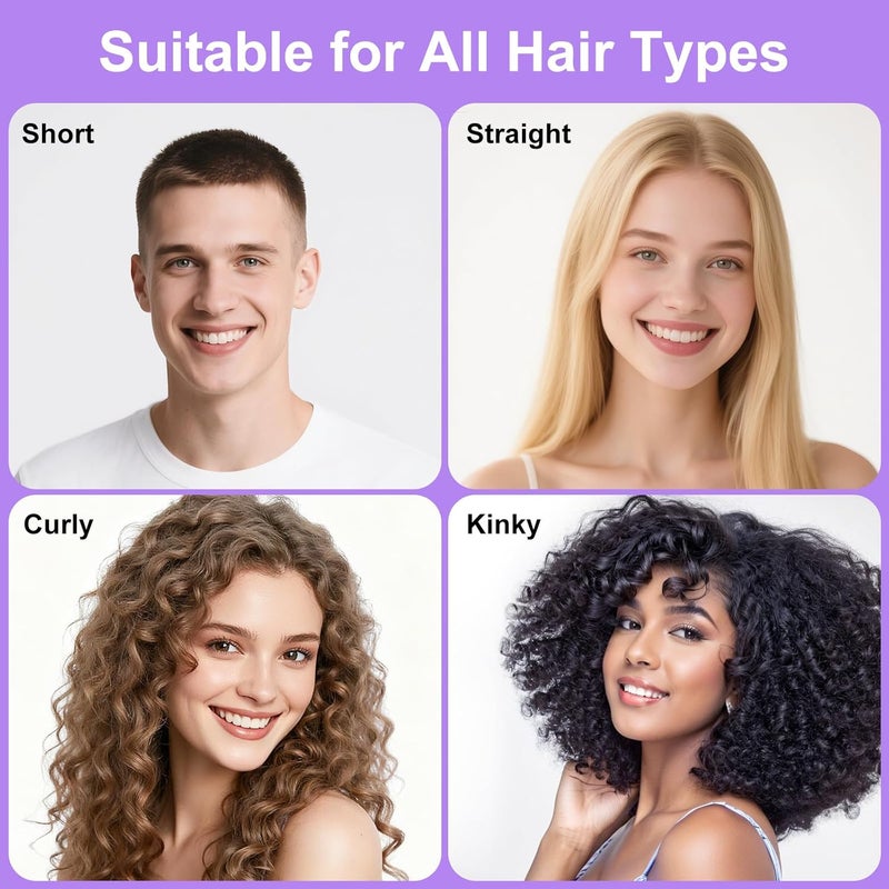 Weldilgit Curly Hair Brush, Curl Defining Brush with Soft Boar Bristles Detangling Tangled Glides, Wide-Teeth Design Effortlessly Shaping & Defining Curls, Curling Definer for Wet & Dry Hair (Purple) - Image 5